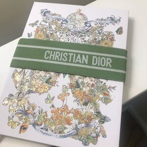 Dior Floral Notebook with Green Band
